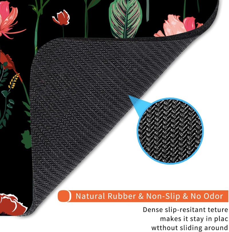 Armanza Square Mouse Pad Blooming Botanical Flowers,Personalized Premium-Textured Custom Mouse Mat Design,Washable Mousepad Cloth,Non-Slip Rubber Base Computer Mouse Pads for Wireless Mouse - Image 5